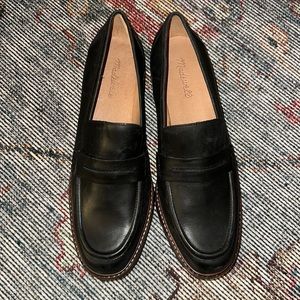 NWOT Madewell black leather loafers